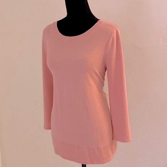 Cupio 3/4 Sleeve High Low Light Pink Top Size Medium - Picture 5 of 16